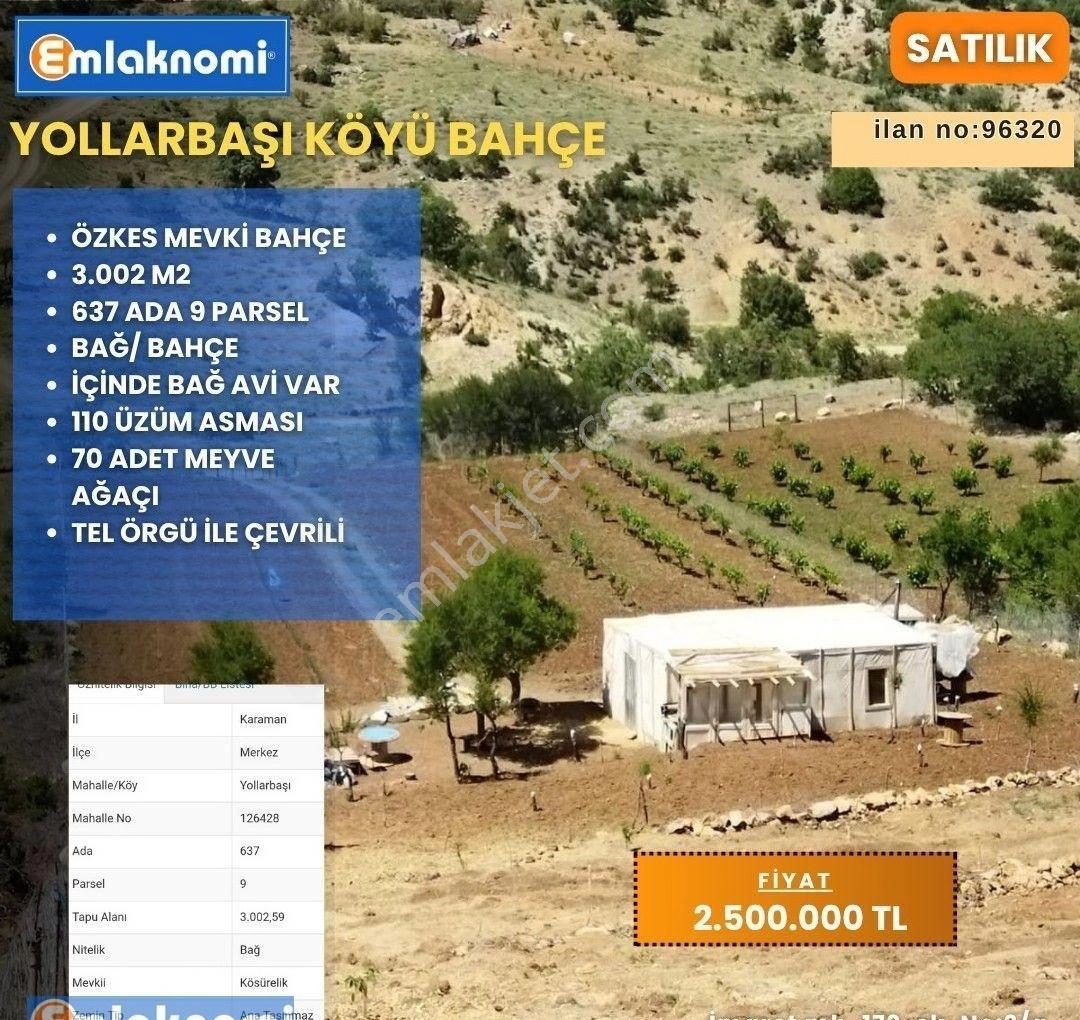 Emlaknomi Den (karaman Yollarbaşı Köyünde Güzel Konumda Satılık Bahçe)