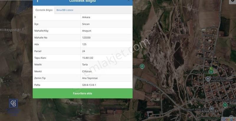 Ankara Sincan Anayurt'ta 15.861 M² Yatırımlık Tarla - Görsel 5