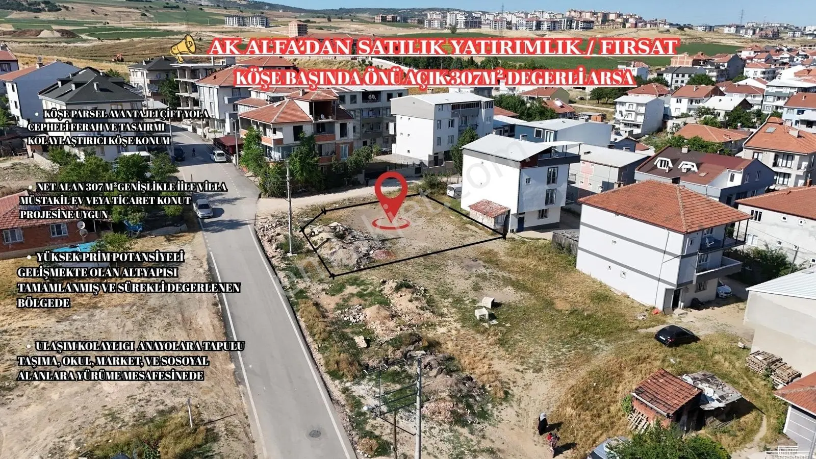 Ak Alfa Emlaktan Huzur Mah. Satılık Köşebaşı Kupon Arsa - Görsel 6