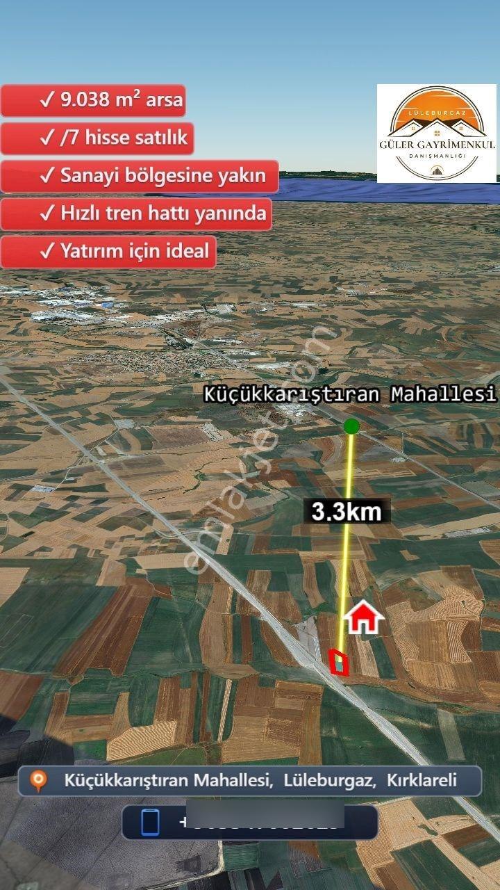 Lüleburgaz Küçükkarıştıran Satılık Tarla Hisse