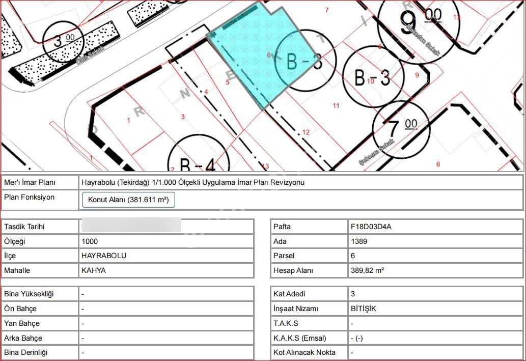 Hayrabolu Merkezde Toplam 642m2 Satılık Arsa - Görsel 7