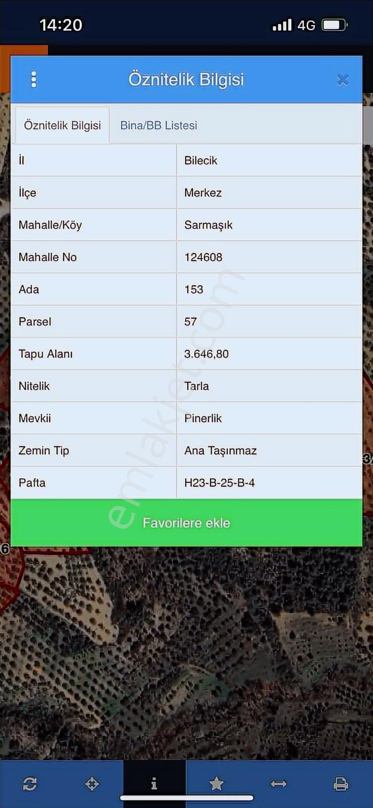 Zeytinlik Sarmaşık Köyü'nde 3.646 M² Satılık Tarla - Görsel 2