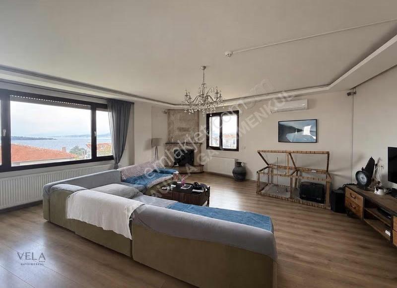 Urla İskele'de Deniz Manzaralı, Eşyalı Kiralık Villa (3+1) - Görsel 11
