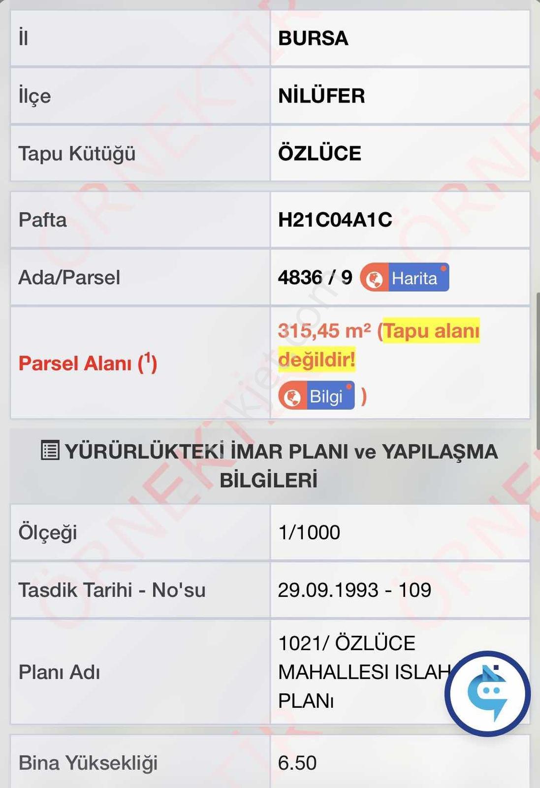 Özlüce Mahallesi'nde 315m2 İmarlı Arsa - Görsel 5