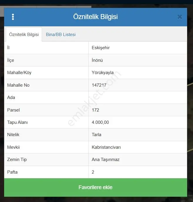 Köy İçi İnönü Yörükyayla Mah.de 4 Dönüm Satılık Tarla - Görsel 4