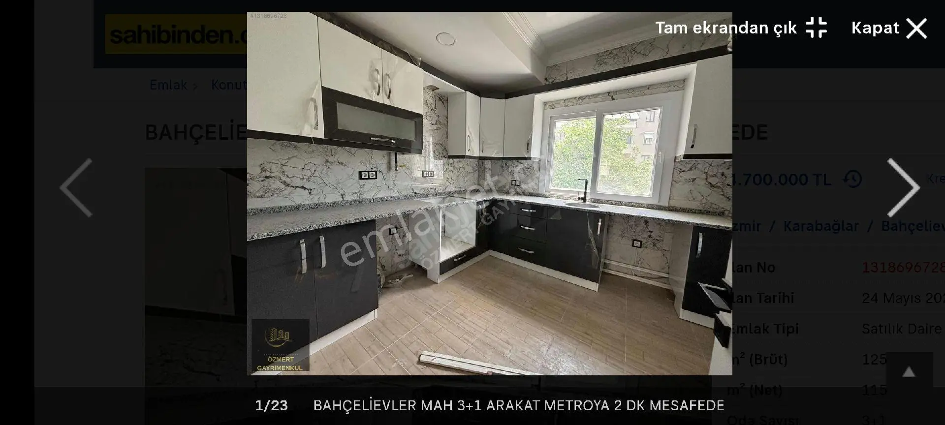 Bahçelievler Mah 3+1 Ara Katdükkan Üstütadilatlı Doğalgazlı Karanlık Odası Yok - Görsel 27