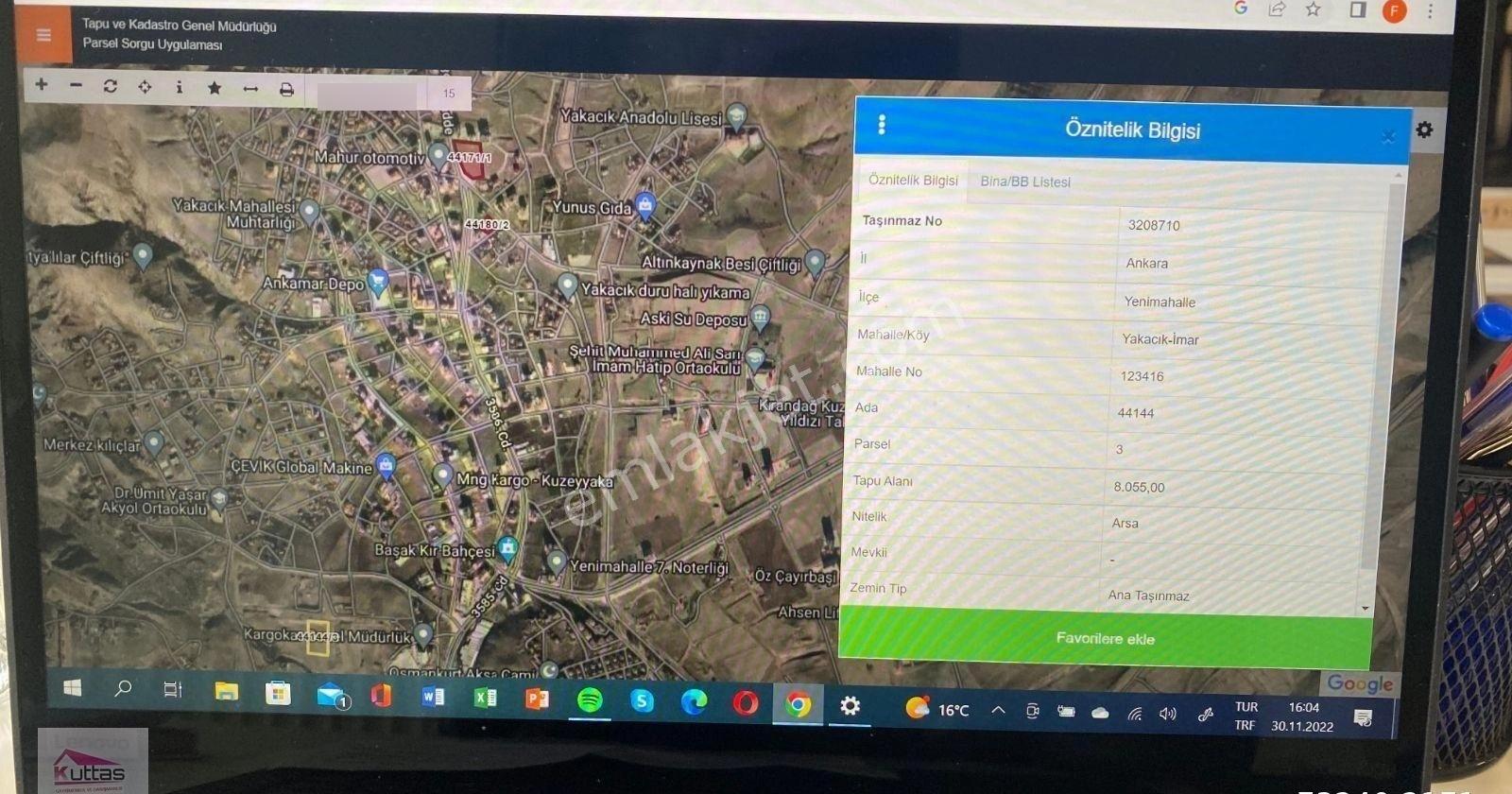 Yenimahalle Yakacık Hurdacılar Sitesi 1150 M2 İmarlı Arsa Canay Gayrimenkulden - Görsel 20