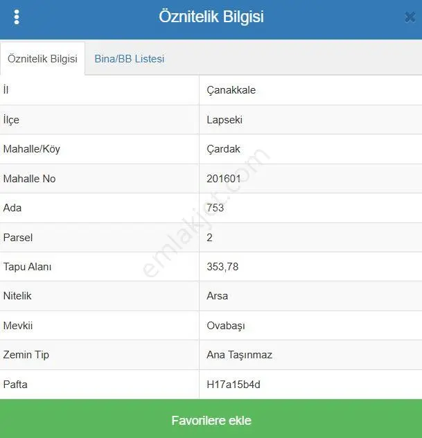 Çanakkale-lapseki-çardak İmarlı 353m² Denize Karşı Müstakil Arsa - Görsel 3