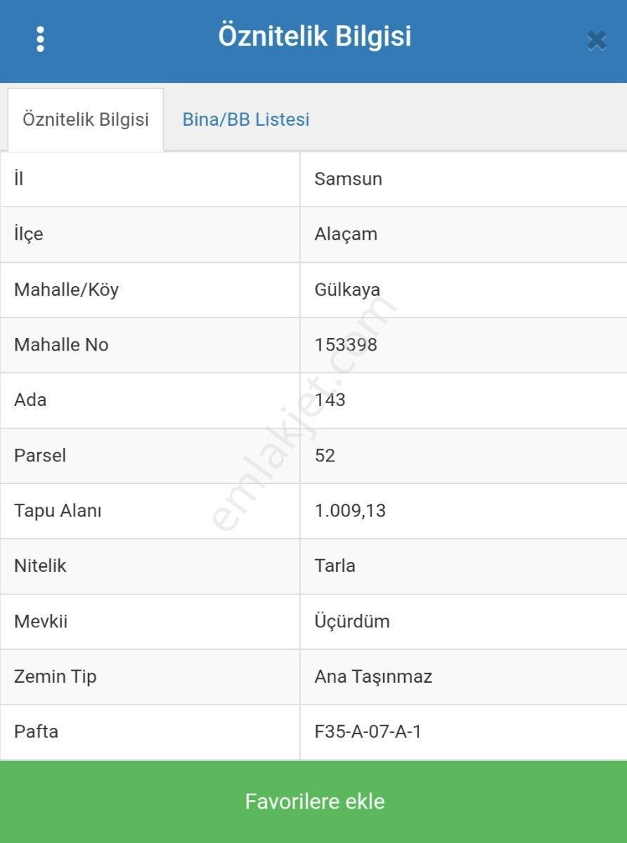 Ahşena'dan Samsun Alaçamda Deniz Manzaralı 1009 M2 Satılık Arazi - Görsel 5
