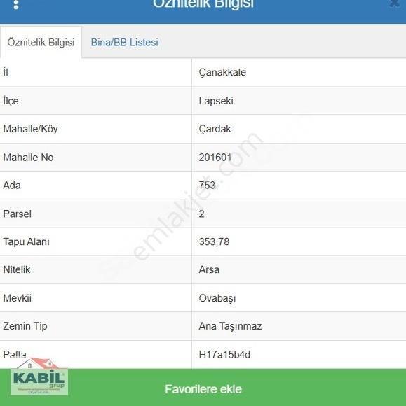 Çanakkale-lapseki-çardak İmarlı 353m² Denize Karşı Müstakil Arsa - Görsel 6