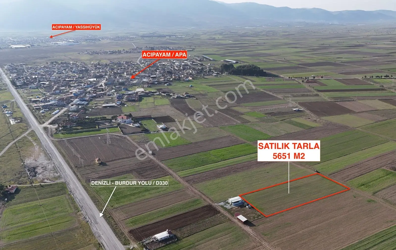 C21 Loft'tan , Acıpayam Apa'da , 5651 M² Satılık Tarla