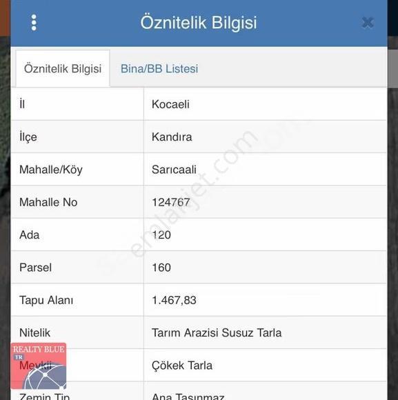 Kocaeli Kandıra'da Satılık 1.468 M² Müstakil Tarla
