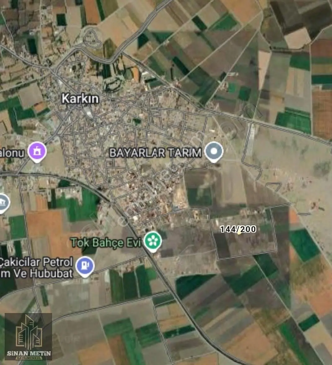 Çumra Karkın'da K. Kartına Taksitli Bahçelik Arazi