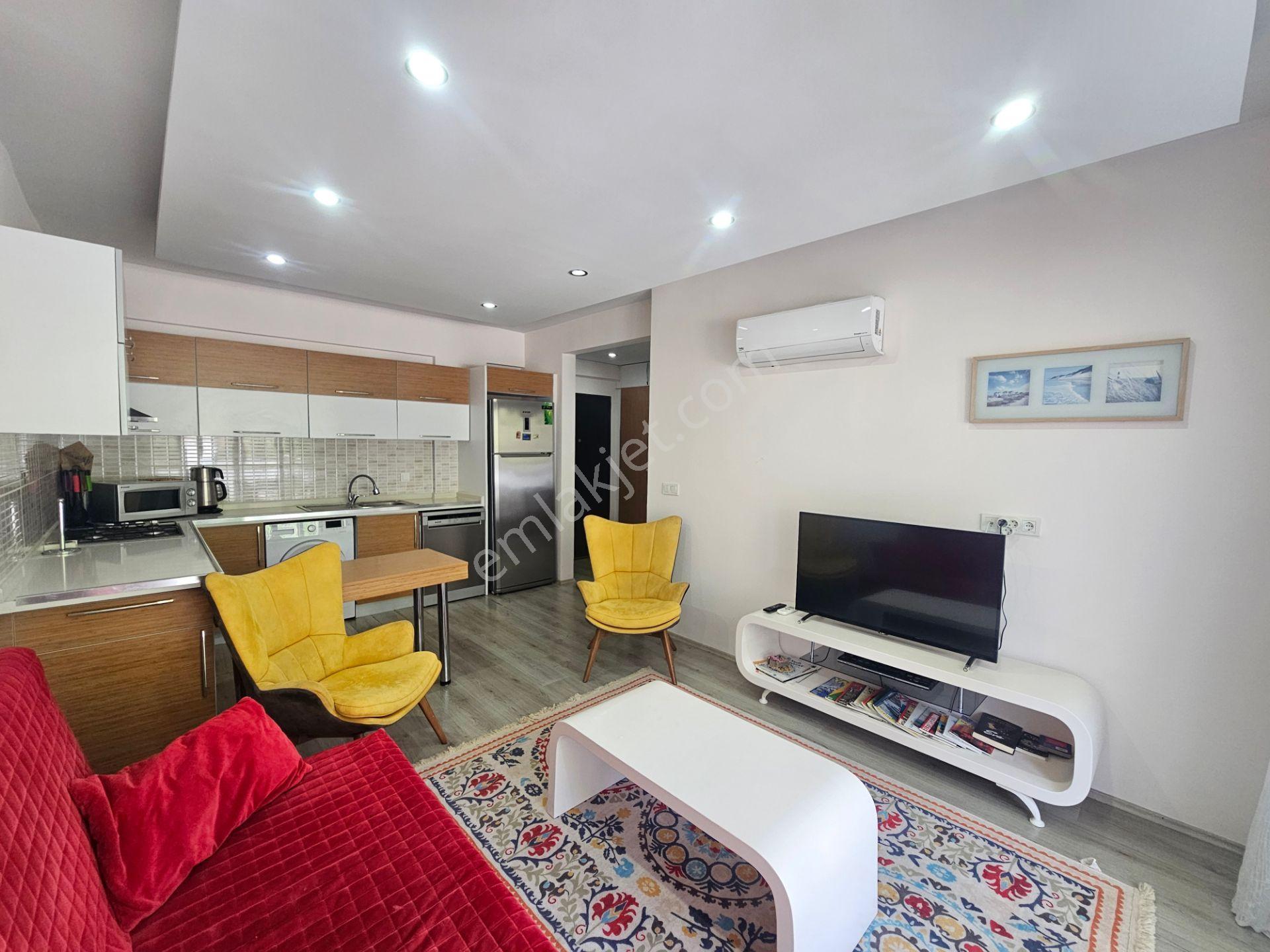 Goldhouse Dan Kiralık Daire Havuzlu Sitede Bahçe Katı 1+1 Eşyalı - Görsel 5