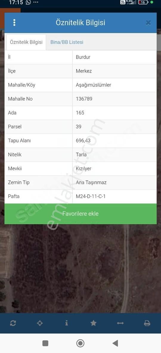 Aşağımüslimler Köyünde Satılık Tarla