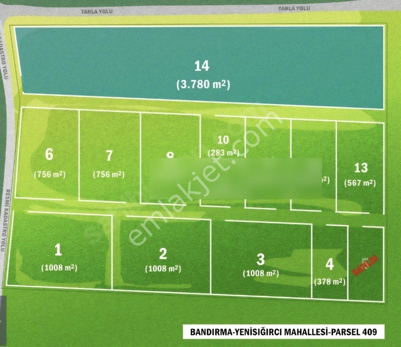 Balıkesir Bandırma Yenisığırcı'da Göl Manzaralı Arazi - Görsel 4