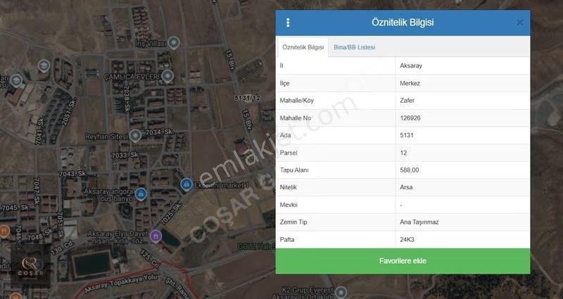 -coşar Gyo-zafer.mah Pırlanta Düğün Salonu Karşısı 588m2 Arsa !! - Görsel 3