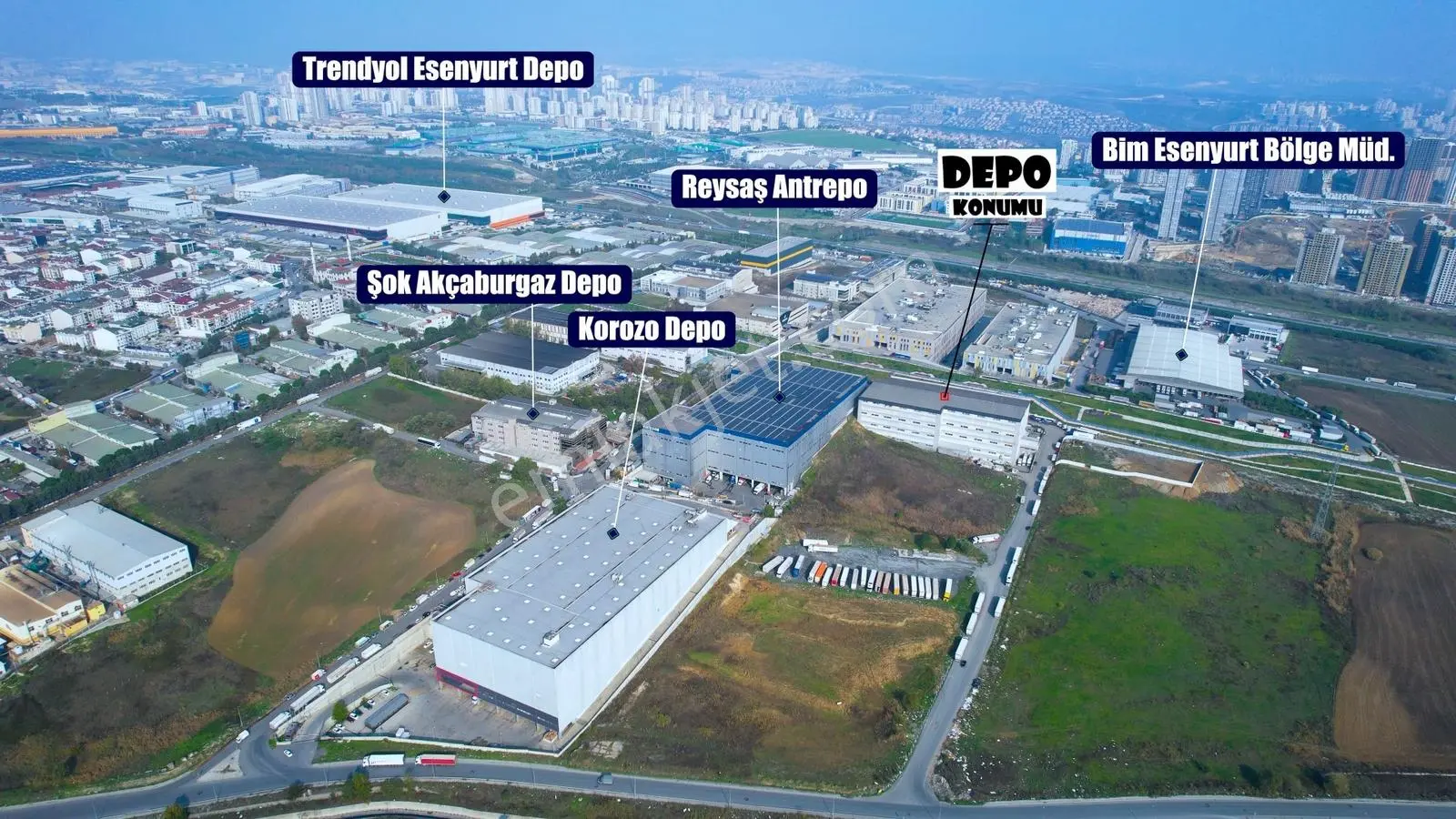 Esenyurt Akçaburgaz Kiralık Depo 6500m²-4 Tır Rampası - Görsel 2