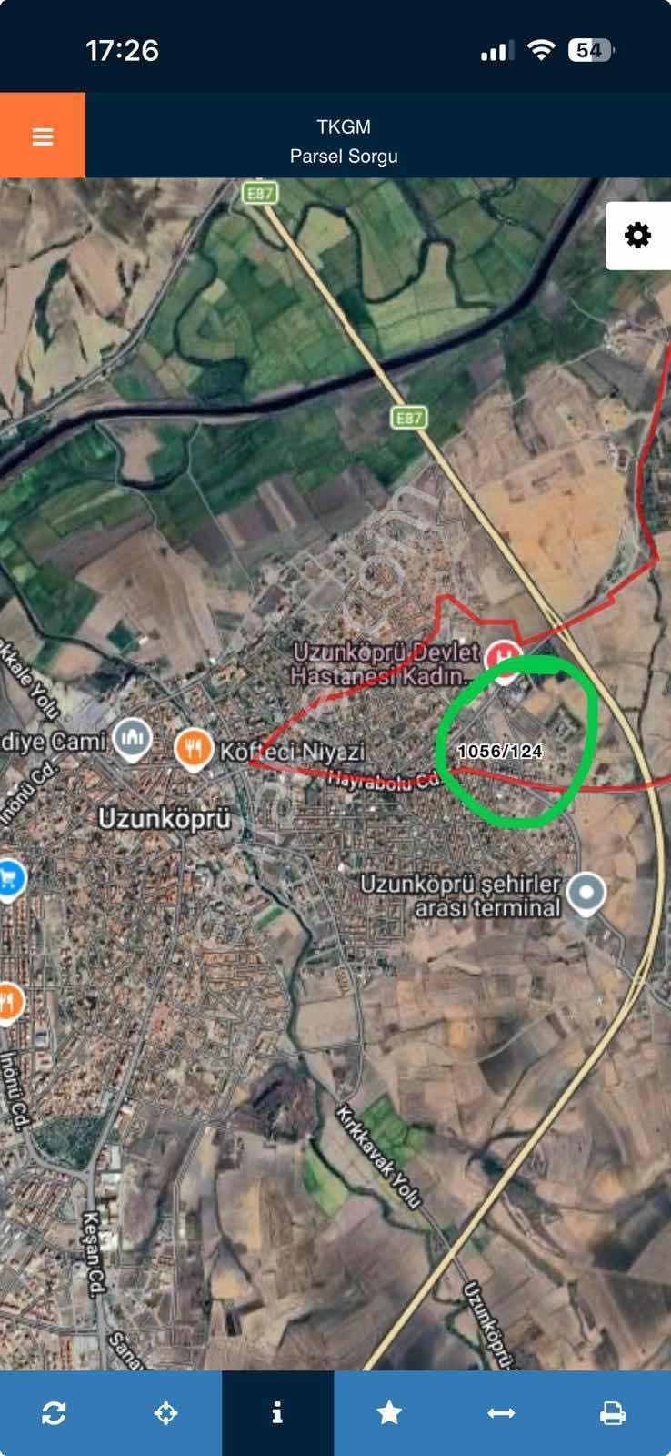 Edirne Uzunköprü Kavak Mah. 99 Mt² Emsalsiz Yolu Olan Arsa - Görsel 3