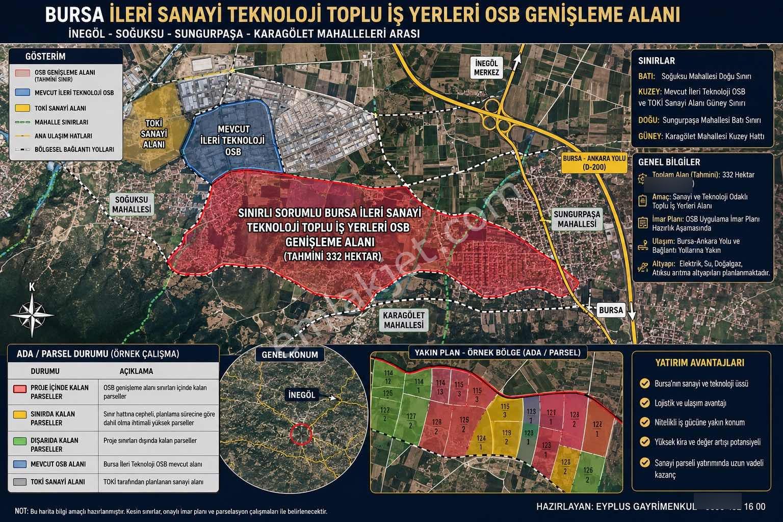 Bursa Kestel Soğuksuda 8.624 M² Osb Genişleme Planı Bölgesinde - Görsel 2