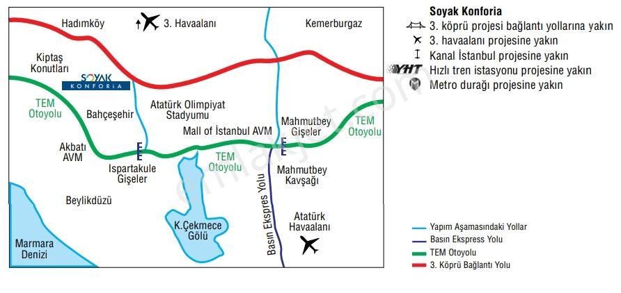 Soyak Konforia Projesinde Satılık Boş Ara Kat Fırsat 2+1 Daire - Görsel 30
