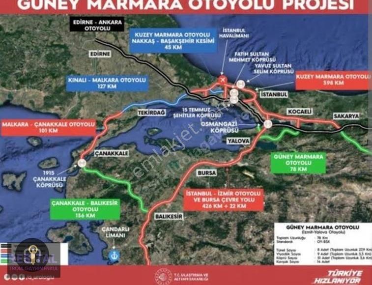 Çanakkale Köprüsü Etki Alanında Otoban Cepheli Yatırım Arazisi - Görsel 4