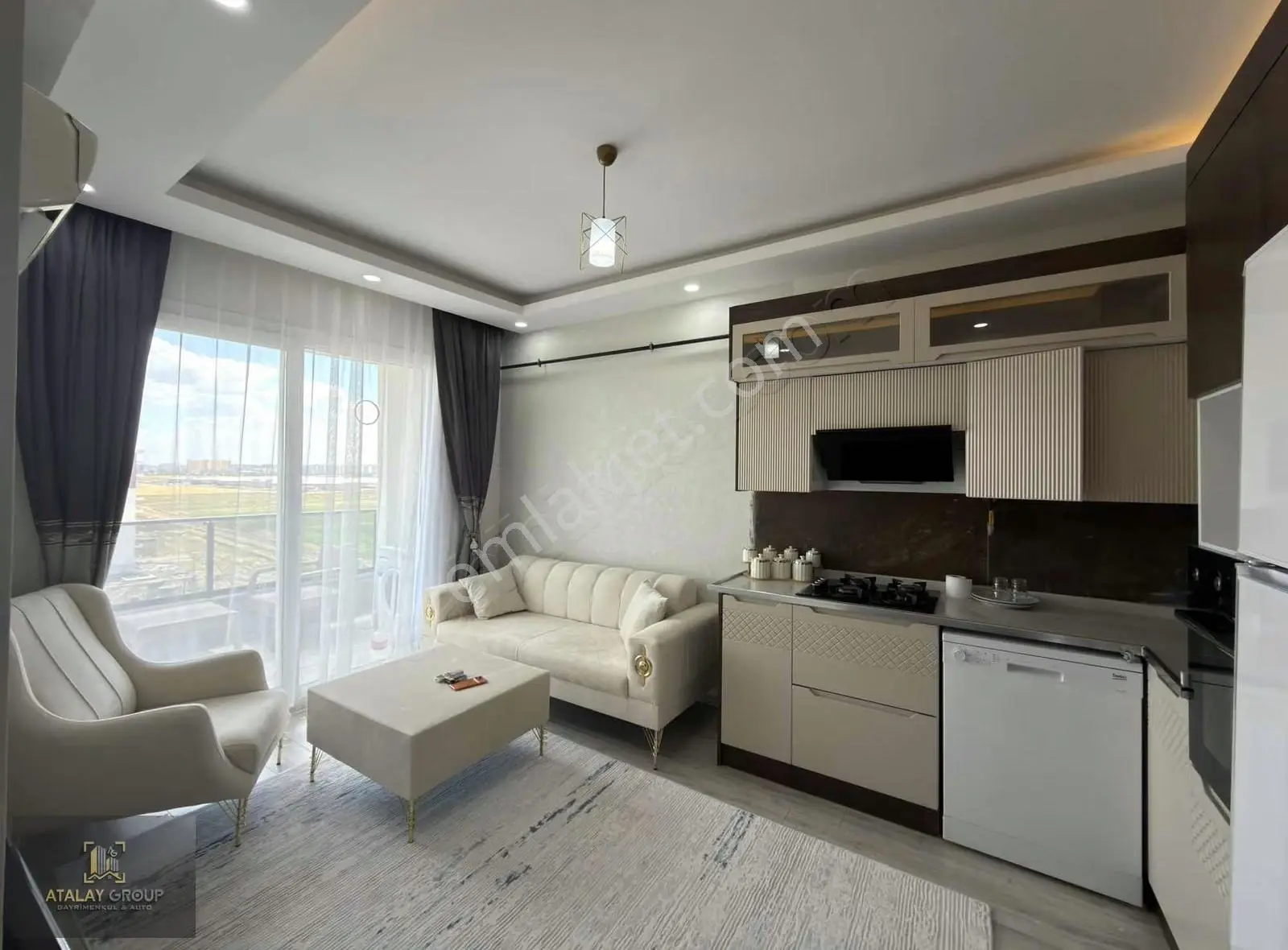 Atalay Gayrimenkulden Lüx Havuzlu Sıfır Daire 1+1 Kiralık Eşyalı - Görsel 2
