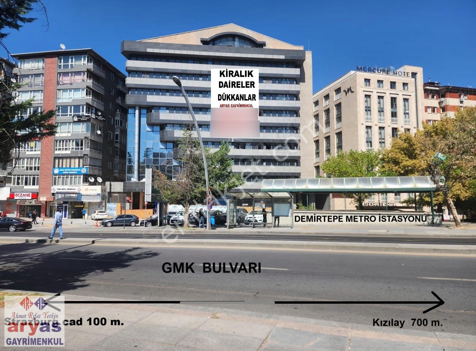 Kızılay Gmk Bulvarı Demirtepe Metro İstasyonunda 1+0 Daire