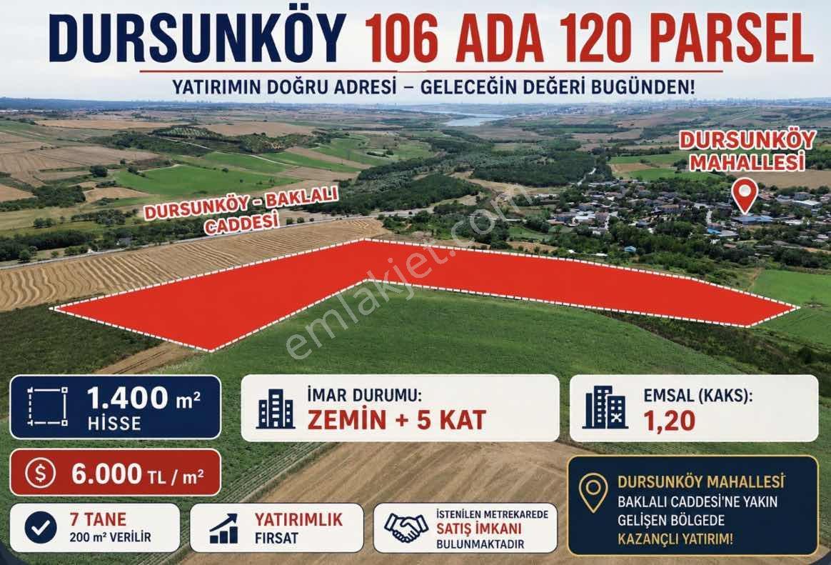 Arnavutköy Dursunköy'de Emlak Konut Projesine Komşu Satılık Arsa - Görsel 11