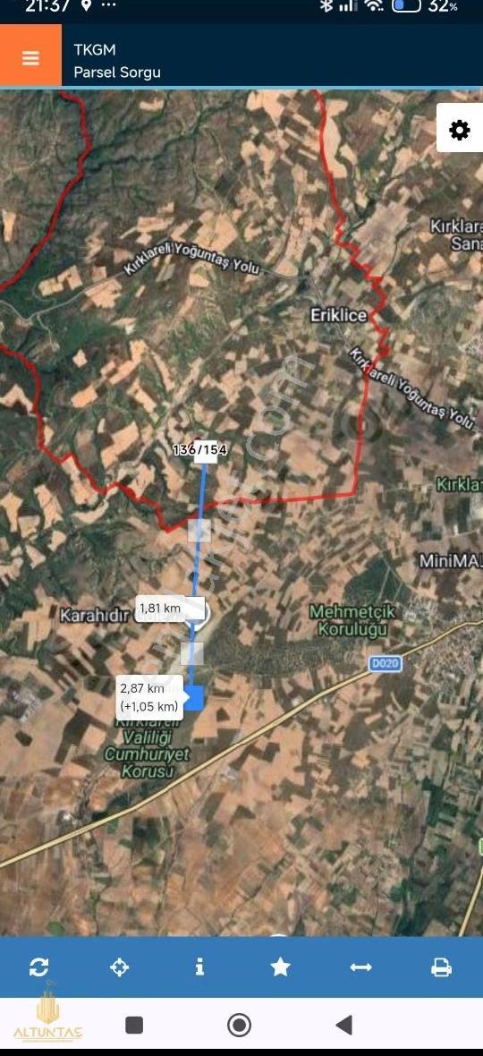 Kırklareli Merkez Eriklice'de Satılık İmarlı Tarla - Görsel 10