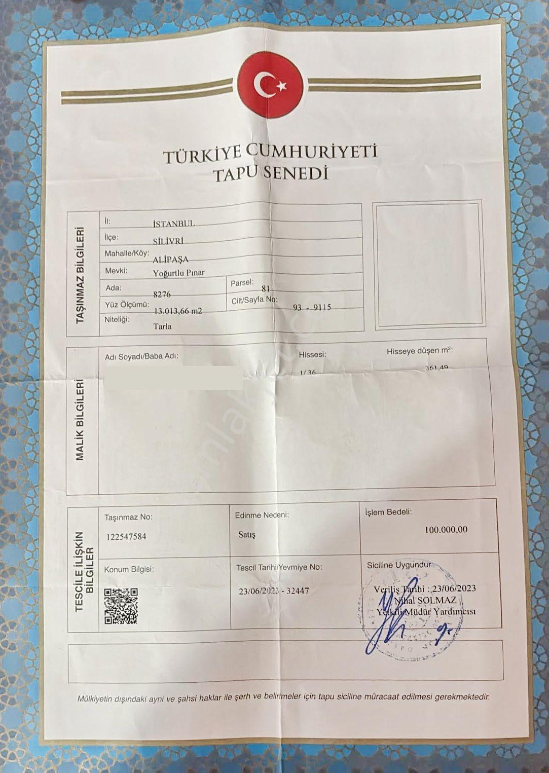 * Meral A15 Silivri Alipaşa Mah 361m2 Ada 8276 Parsel 81 Satılık - Görsel 4
