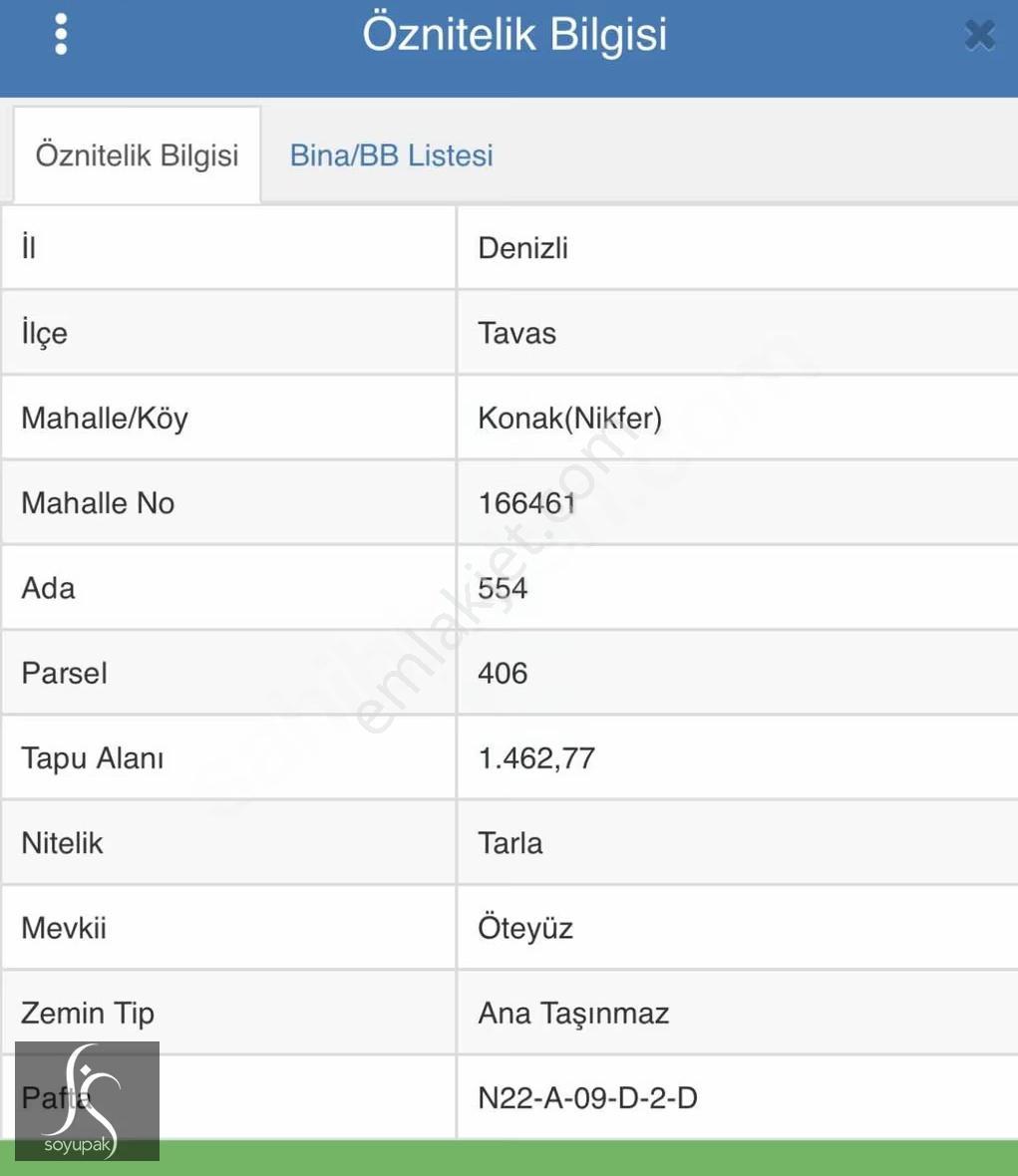 Denizli Tavas Konak 554 Ada 406 Par 1.462m2 Tarla Düzova - Görsel 3