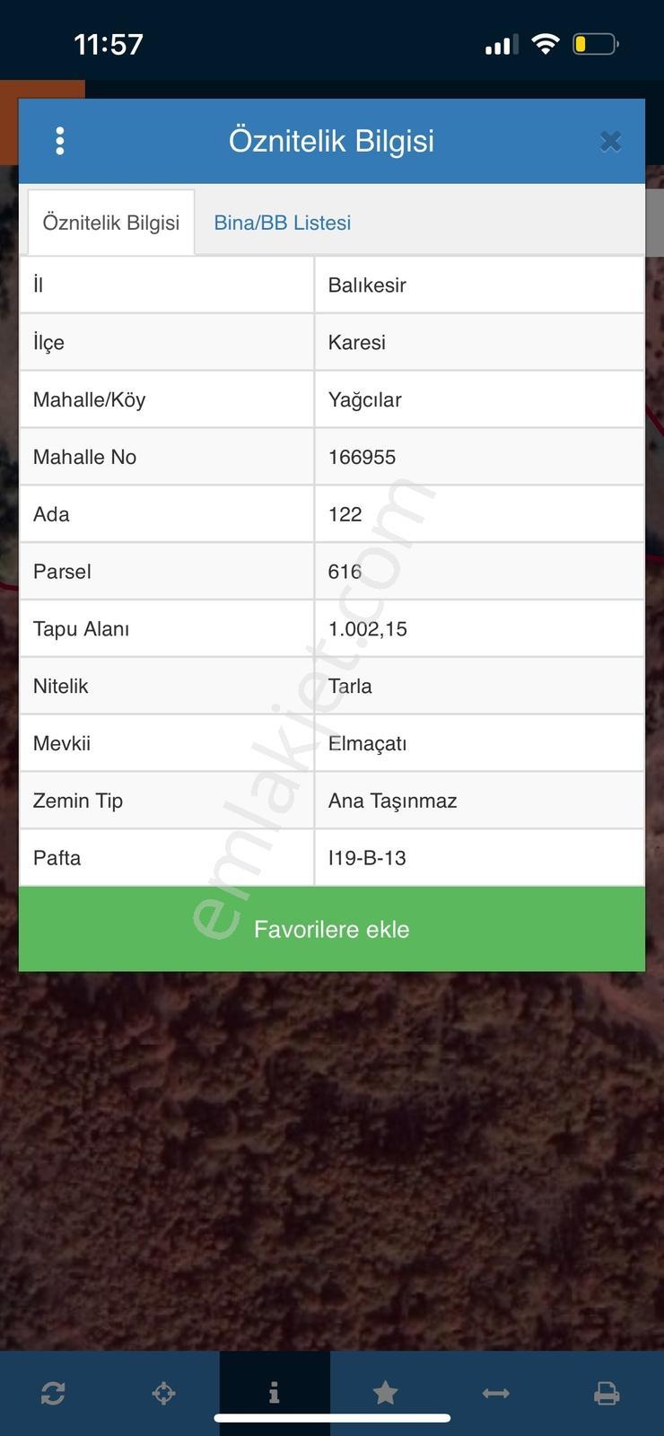 Balıkesir Karesi Yağcılar Bölgesinde Yatırımlık Arsa