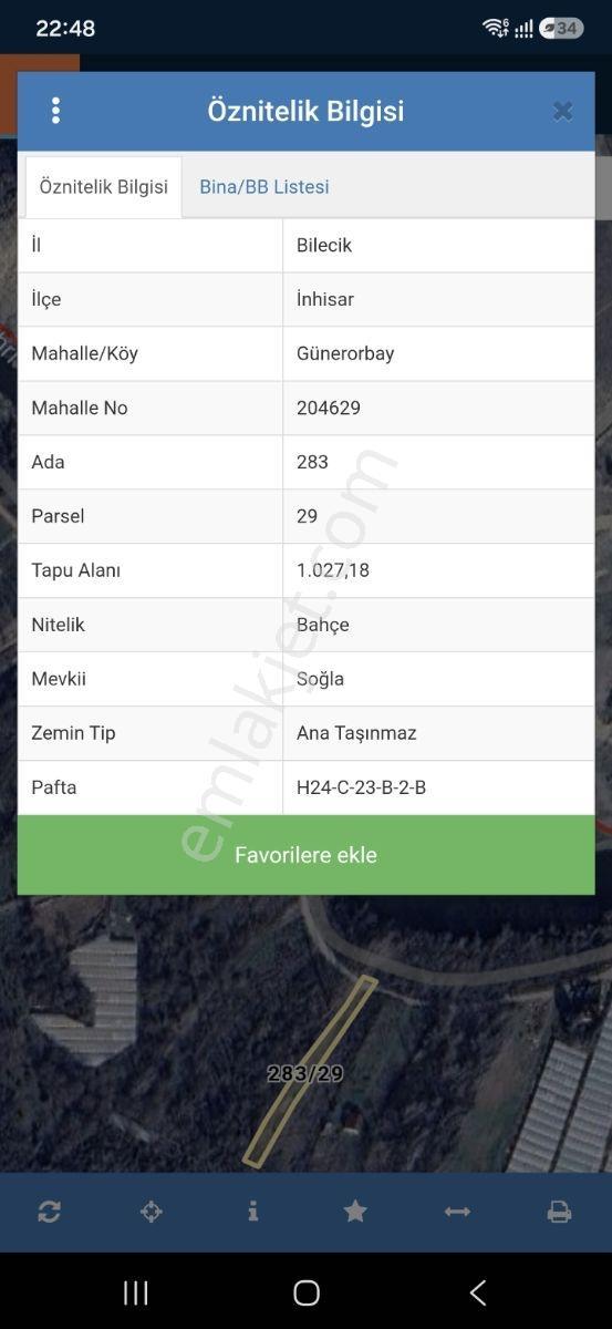 Adaplatin'den İnhisar Merkezde 1027m2 Yol Ve Nehir Kenarı Bahçe - Görsel 14