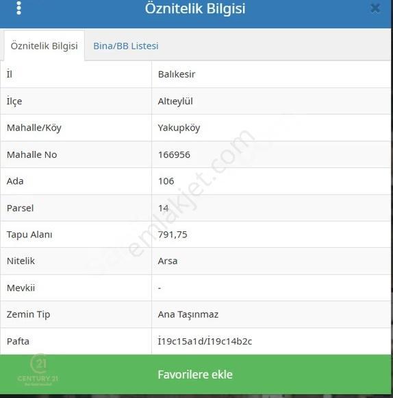 Century 21 Bal'dan Altıeylül Yakupköy'de Satılık İmarlı Arsa - Görsel 2