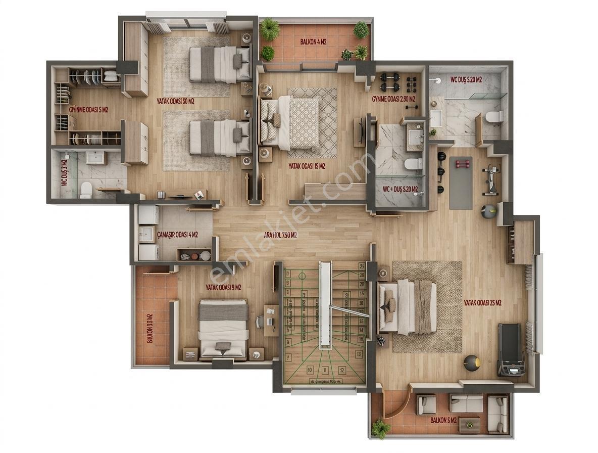 Doğayla İç İçe, Şehir Manzaralı 5+1 Lüks Villa | Becen - Görsel 19