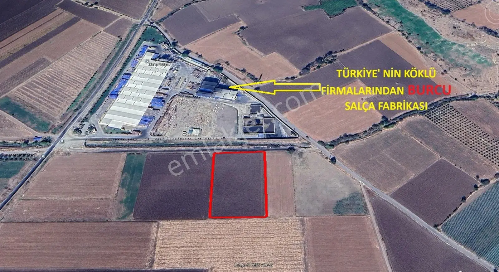 Fabrika Yanı 9 Dekar Yatırımlık Tarla