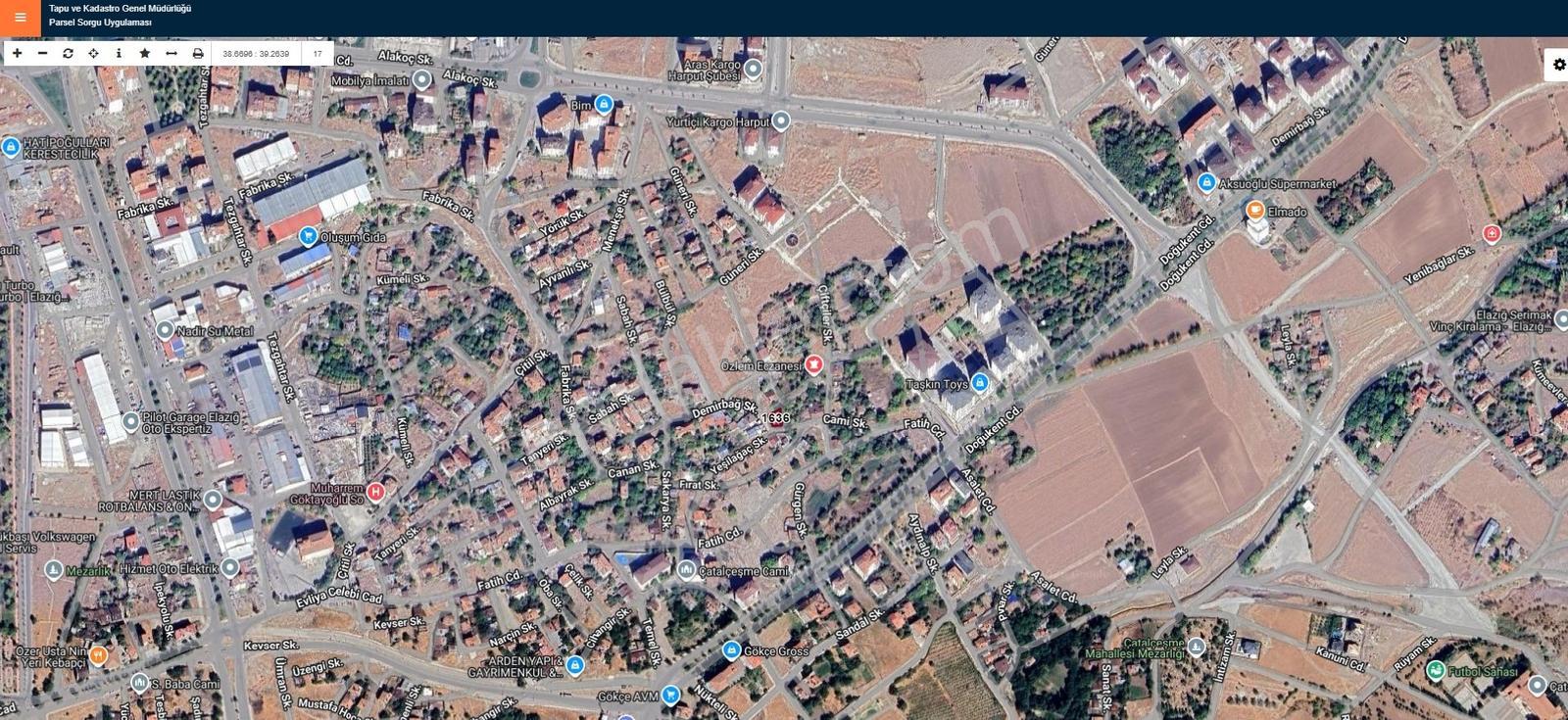 Elazığ Merkez Mornik Şehiryolu Altı 187 M² Satılık Arsa