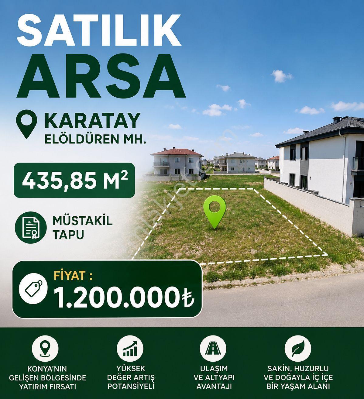 Fadim Cam Gayrimenkul Den Karatay Da Satılık Arsa