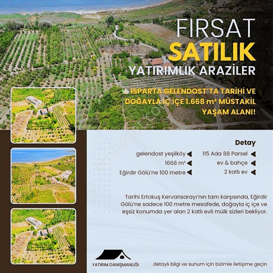1668m2 Arsa Eğirdir Gölüne 100m Mesafede Ev & Bahçe - Görsel 5