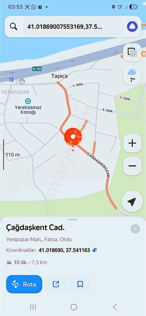 Deniz Manzaralı 3.5 Kat İmarlı Arsa Fırsatı Ordu / Fatsa - Görsel 12