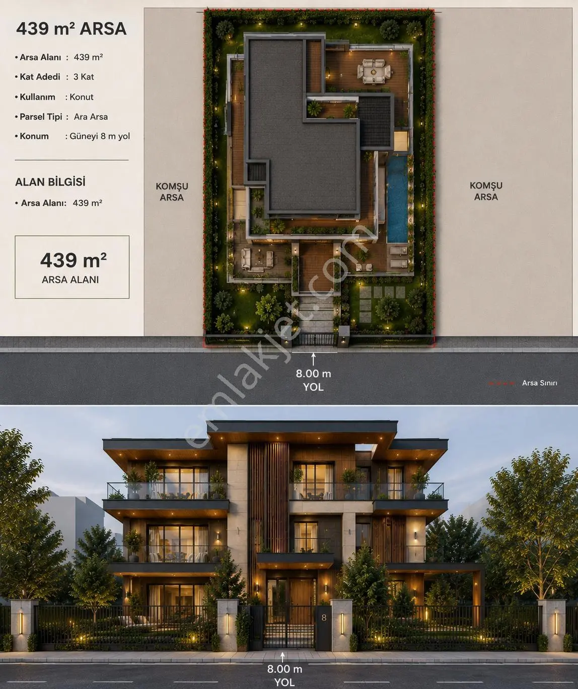 Konut Emlaktan Yunus Emre Mahallesinde 439 M² Satılık Arsa - Görsel 6