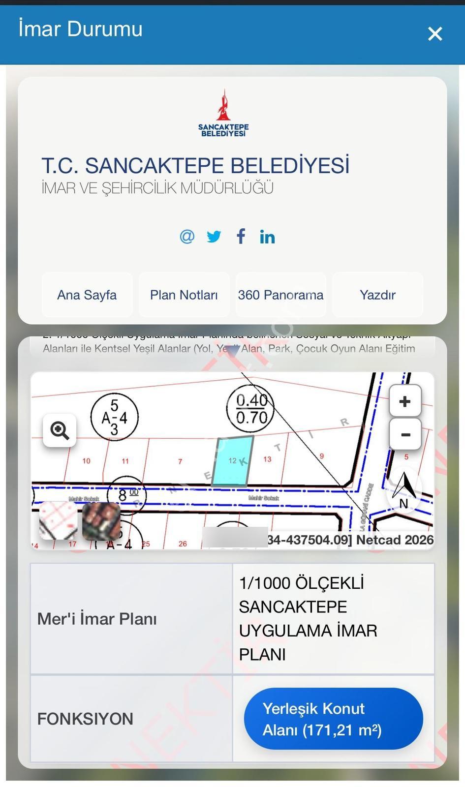 İstanbul Sancaktepe Yunusemre Mah Satılık Ruhsatlı 171 M2 Arsa - Görsel 6