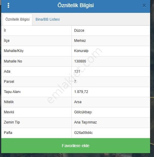 Üniversite Emlaktan Konuralp De Satılık Arsa 4 Kat İmarlı 1880m2 - Görsel 2