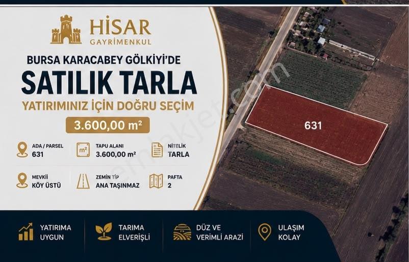 Hisar Gayrimenkulden Gölkıyında Satılık 3.600 M² Verimli Tarla