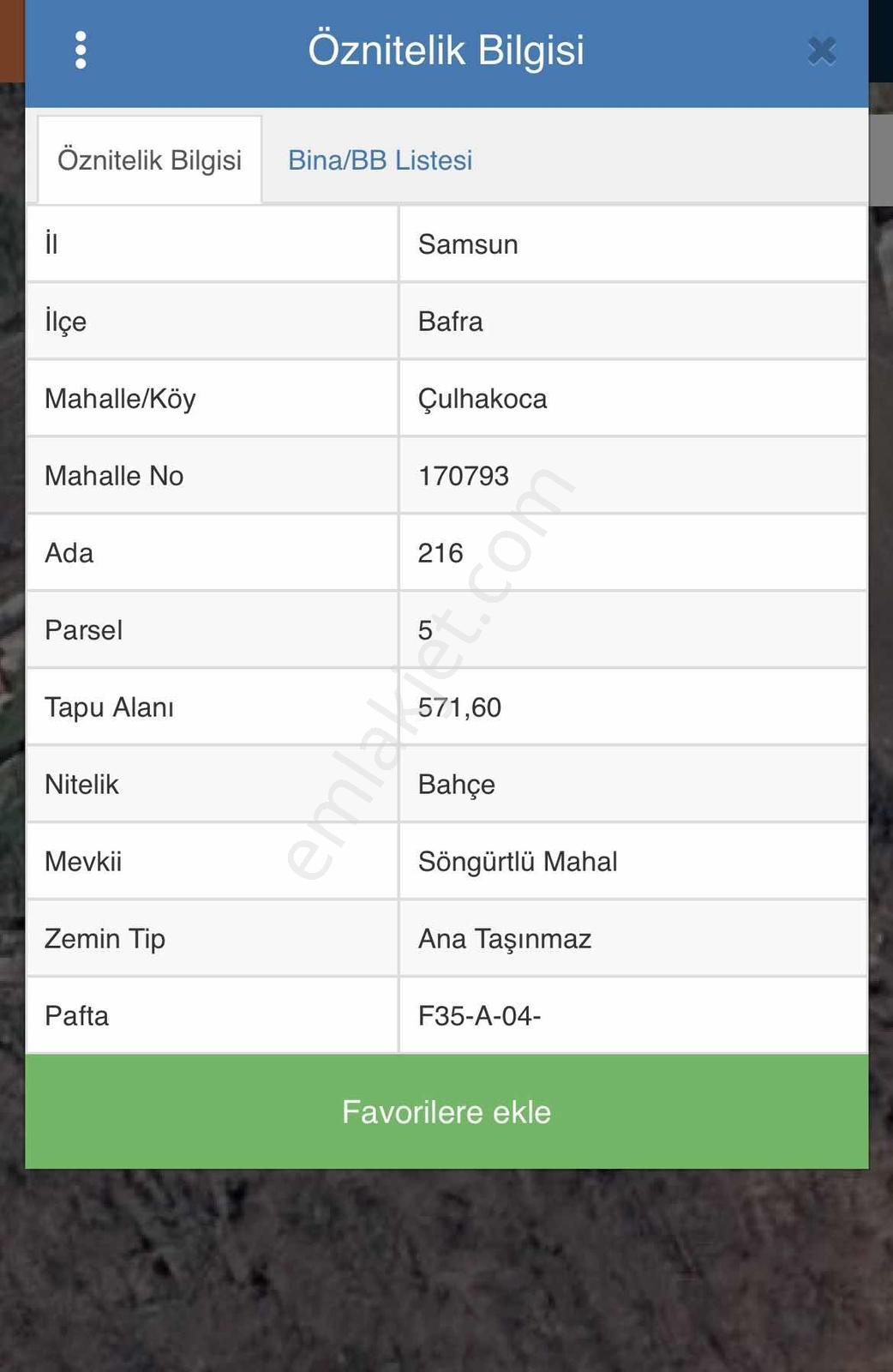 Monopoly Gayrimenkulden 570m2 Bafra Çulhakoca'da Satılık Bahçe - Görsel 10