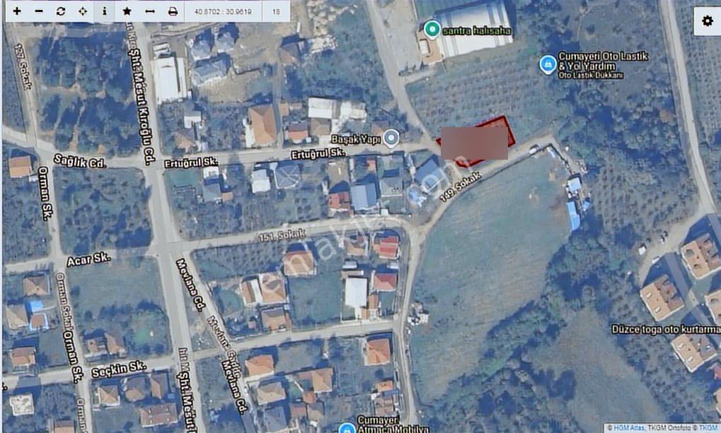 Cumayeri Çevrik Mahallesinde 400 M² 3 Kat İmarlı Satılık Arsa - Görsel 3