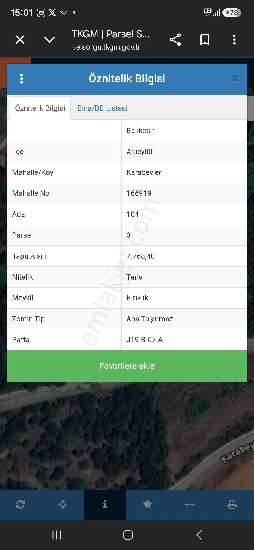 75mt Yol Cepheli 7768 M2 Dev Yatırım Tarlasi - Görsel 2