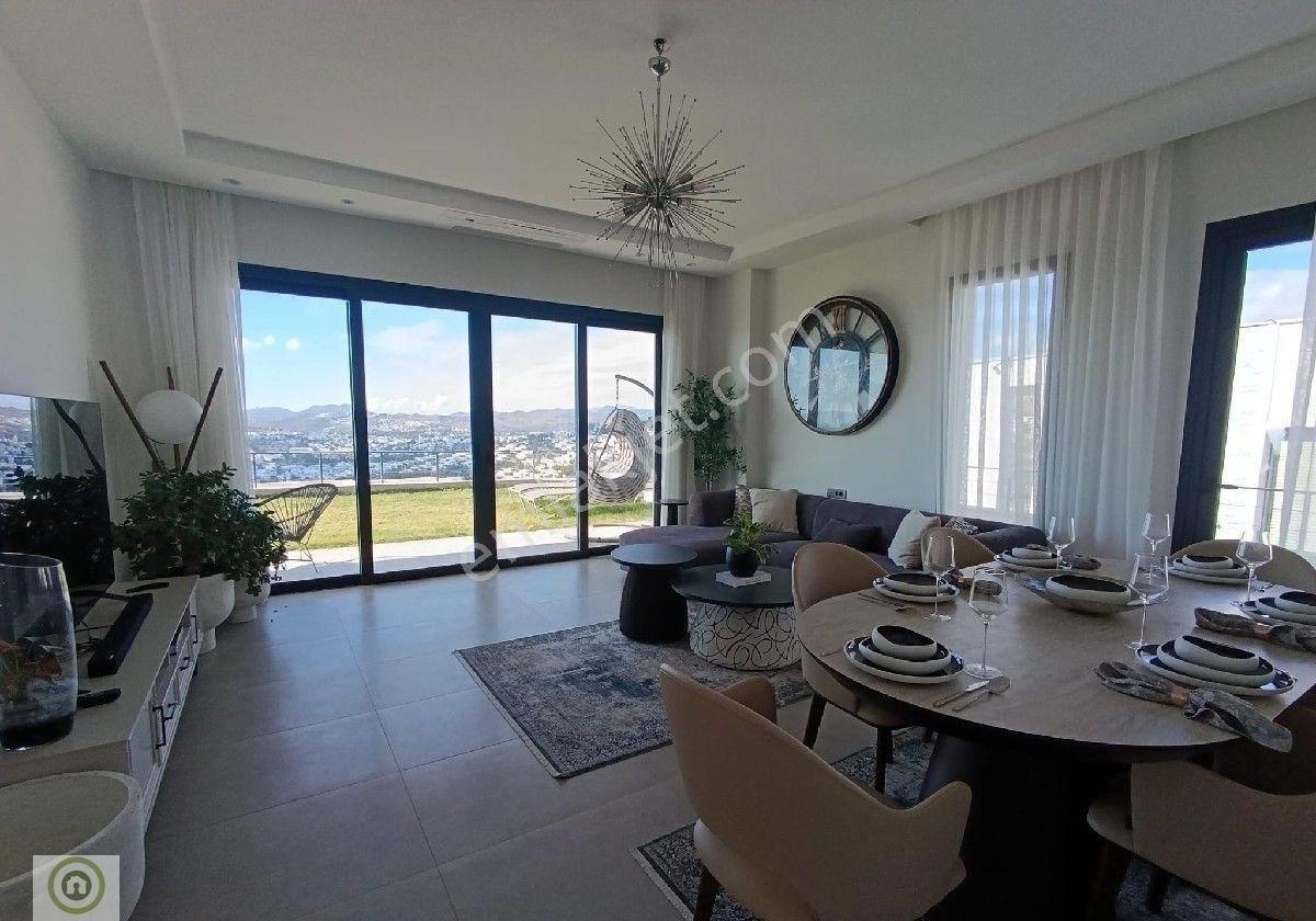 Bodrum Yeniköy Kapanmaz Deniz Manzaralı Kiralık Tek Kat Villa Ortak Havuzlu Site 4+1 Geniş Bahçe - Görsel 54