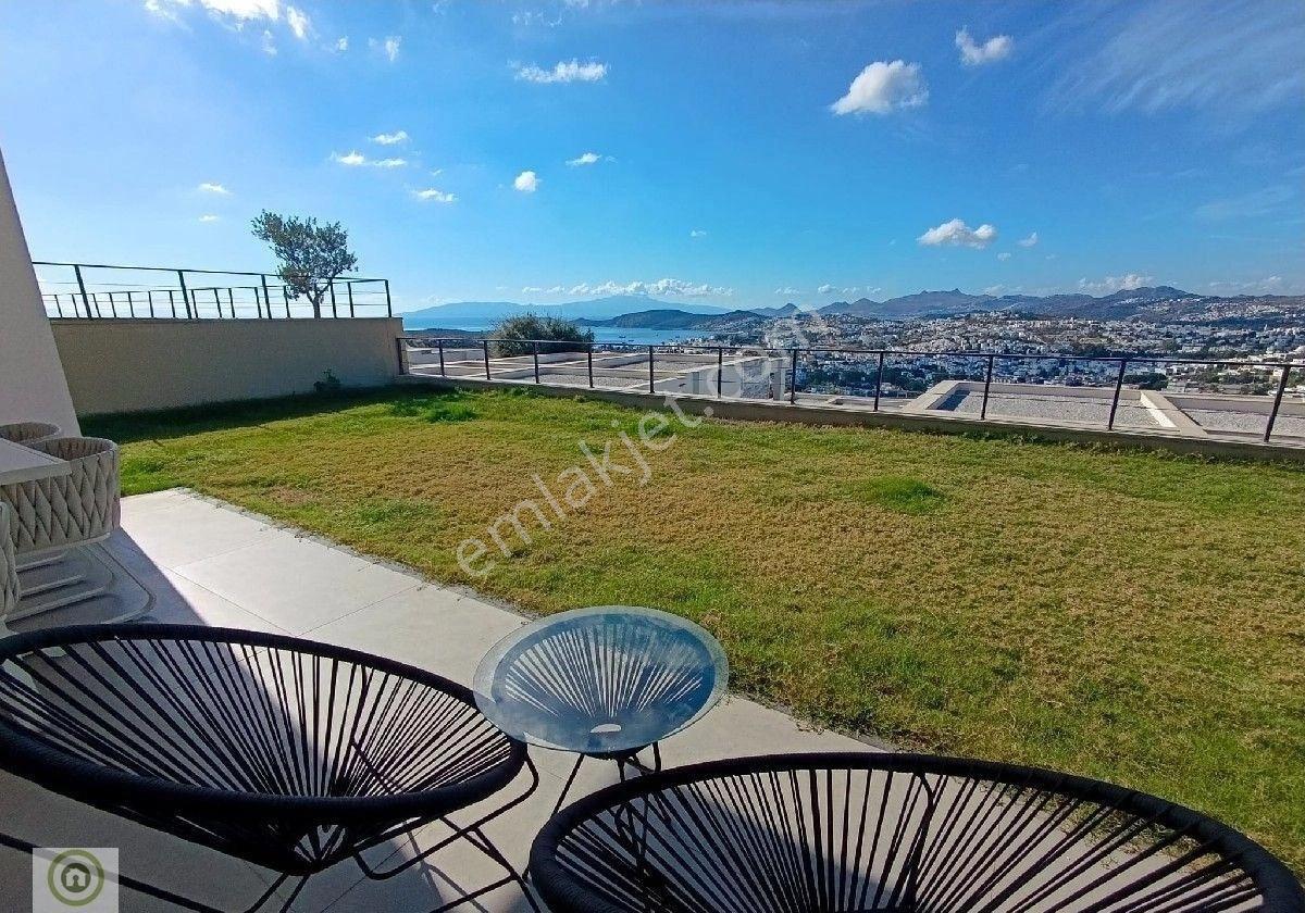 Bodrum Yeniköy Kapanmaz Deniz Manzaralı Kiralık Tek Kat Villa Ortak Havuzlu Site 4+1 Geniş Bahçe - Görsel 2